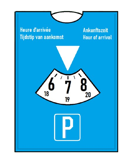Disque de stationnement, utile mais non obligatoire en Belgique