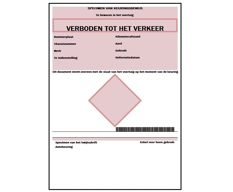 Document certificat rouge