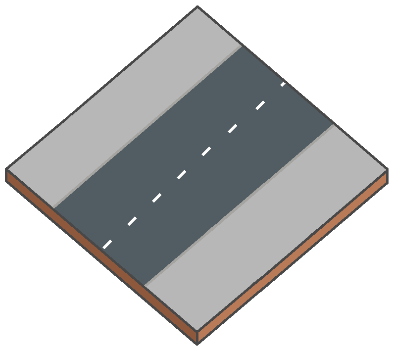 Schéma d’une rue sans passage piéton