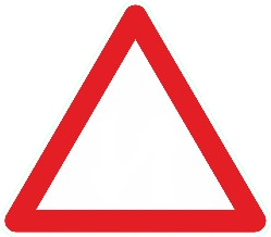 Panneau triangulaire avertissant d'une situation dangereuse