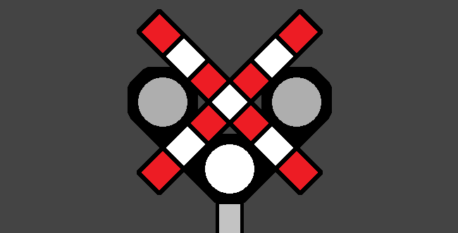 Feu blanc clignotant au passage à niveau : passage autorisé