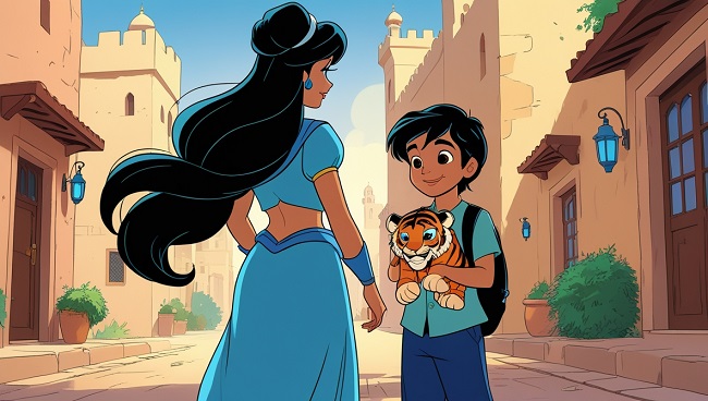 Jasmine et son neveu